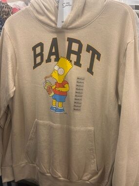 The Simpsons Bart Graphic Zip-Up Hoodie - Beige